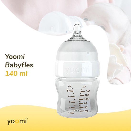 Fles met speen fase 1 Yoomi 140 ml