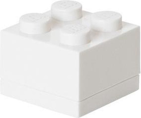LEGO Mini 4 Opbergbox - 60 ml - Kunststof - Wit