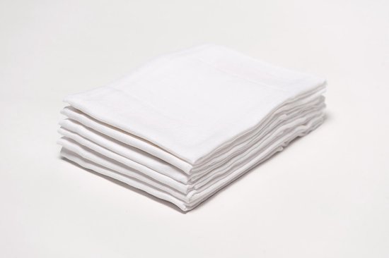 Briljant Baby Hydrofiel luier - Wit - 70 x 70 cm - 6 Stuks