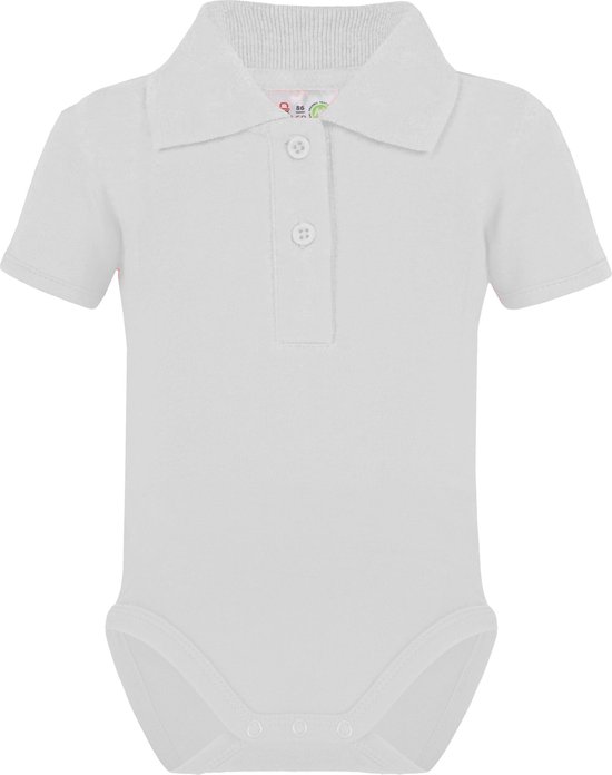Link Kidswear Unisex Romper GOTS - Wit - Maat 86/92