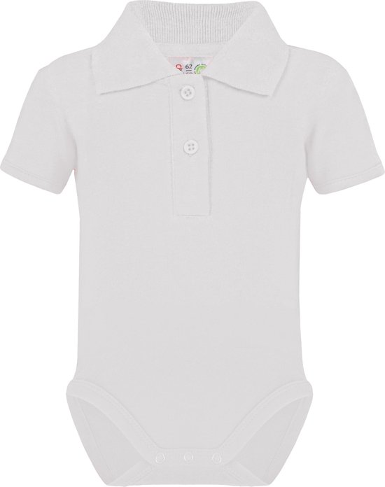 Link Kidswear Unisex Romper GOTS - Wit - Maat 74/80