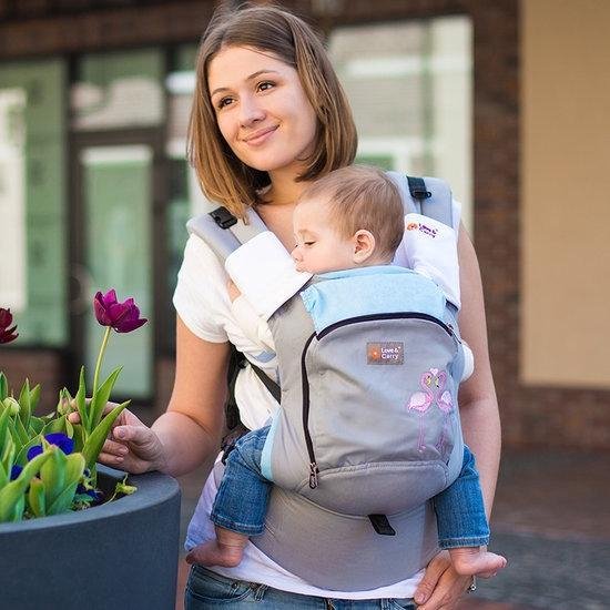 Love and Carry® AIR ergonomische draagzak "Pink Flamingos"