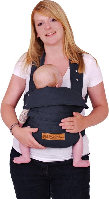 Marsupi Marsupi Anthrazit / Antraciet grijze draagzak - Kies uw maat: L - Draagzak - Effen, Grijs