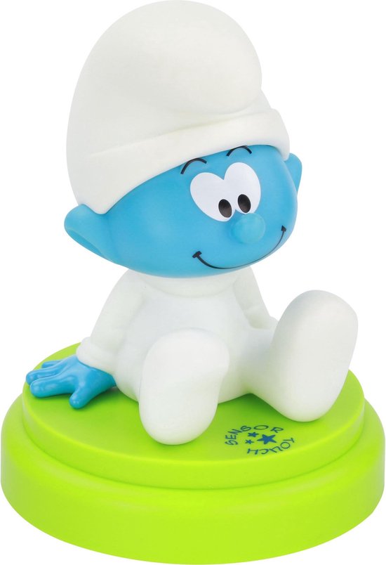 "ANSMANN De SMURFEN mobiel kinder nachtlampje Baby Smurf, ori?ntatielicht & helpt kinderen te gaan slapen met automatische aan/uit functie"