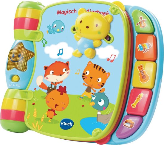 VTech Magisch Liedjesboek - Interactief Baby Boekje - Educatief Speelgoed - met Geluid - Blauw