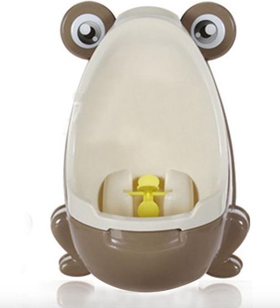 Hangende Kikker Urinoir voor Jongens - WC Trainer - 8 mnd tot 6 jaar - Beige/Bruin