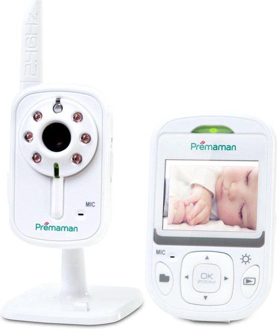Premaman Beeld Babyfoon met Camera Temperatuur Nachtzicht Slaapliedjes