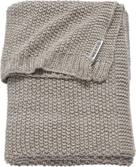 Meyco Relief Mixed ledikantdeken - 100x150 cm - Zand