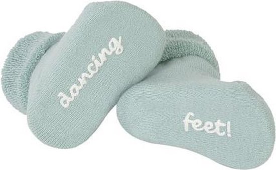 BamBam Baby Sokjes – Baby Slofjes – 0-3 Maanden - 100% Katoen – Groen