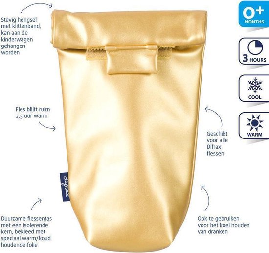 Difrax Isoleertas voor babyfles - Gold