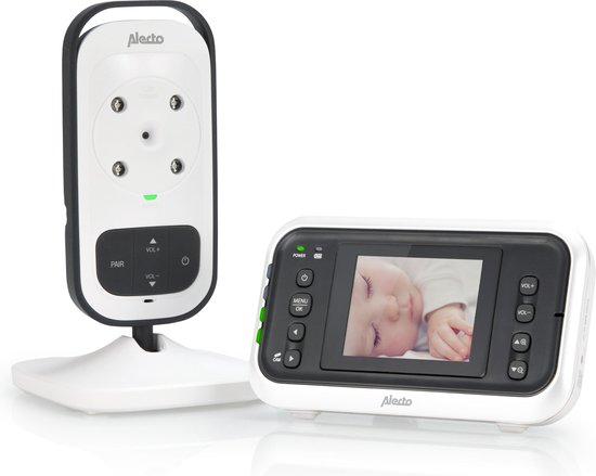 Alecto DVM-75 - Babyfoon met camera - Kleurenscherm - Wit/Antraciet