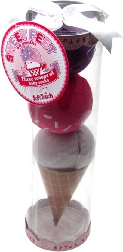 Baby sokjes ijscoupe roze