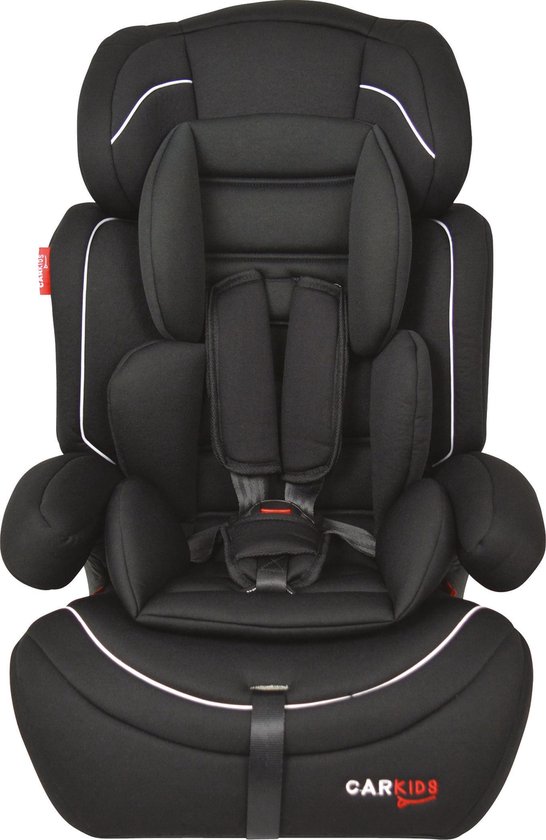 Carkids Verstelbaar Kinderautostoeltje Zwart en Wit | Kinderautostoel Groep 1-2-3 | Kinderen van 9 maanden-12 jaar | 9-36 kg