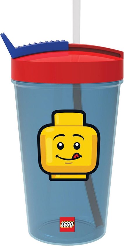 LEGO Iconic Drinkbeker Classic 500 ml - Met Rietje - Blauw