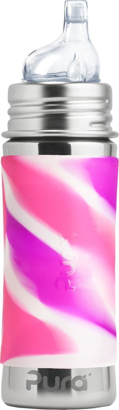 Pura tuitfles 325 ml inclusief pink swirl sleeve en reisdop