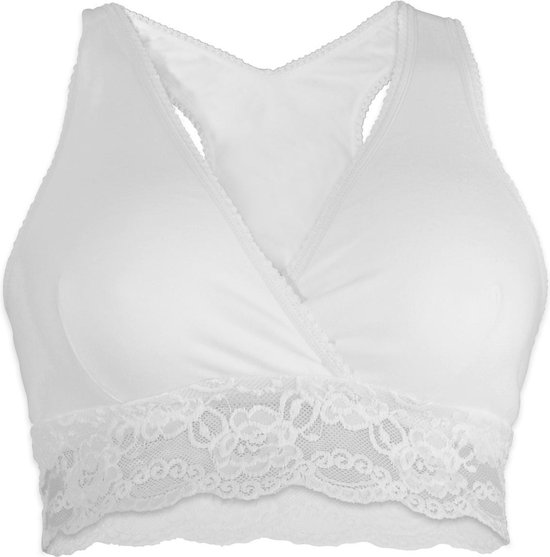 Carriwell Crossover Voedingsbh - Slaapbh - Biokatoen - Wit - XL