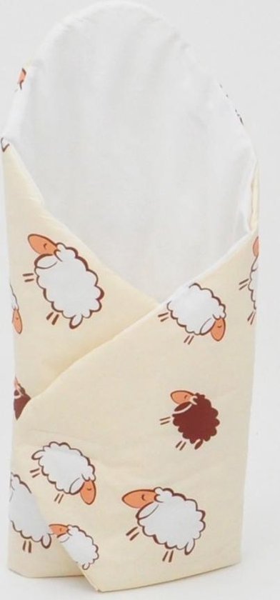 Inbakerdoek - Baby swaddle - 80x80cm - zwart schaap