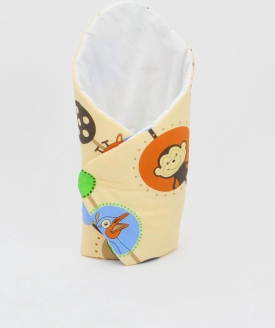 Inbakerdoek - Baby swaddle - 80x80cm - in een dierentuin
