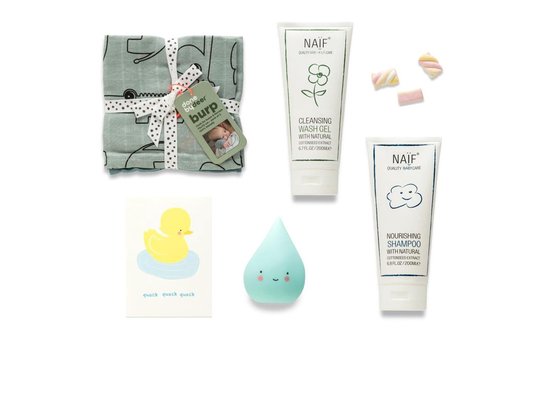 Kraamcadeau | Cadedaubox | Lief&Zo | Baby box | Geboortecadeau |Babydoos, baby cadeau, babyshower cadeau, zwangerschap cadeau, kraampakket, babypakket, bevalling, kraam cadeau unisex, baby giftbox splash blue