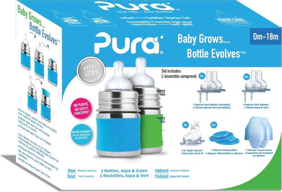 Pura starterset 150 ml aqua en groen