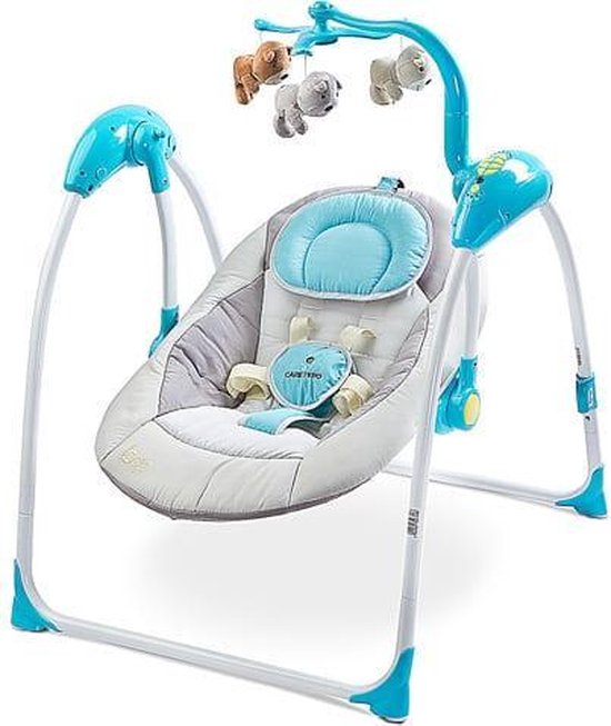 Elektrische babyschommel, schommelstoel Caretero Loop blauw