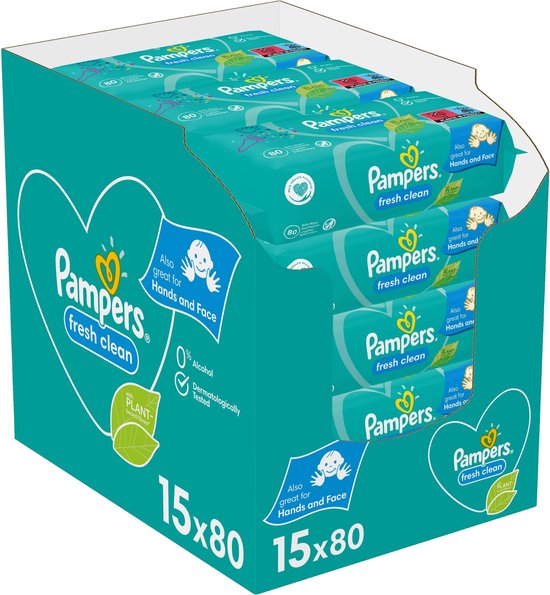 Pampers Fresh Clean Billendoekjes - 1200 stuks