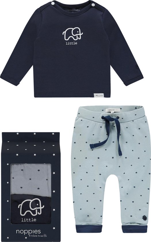 Noppies Jongens Gift Set (2delig) Grey Blue - Maat 44