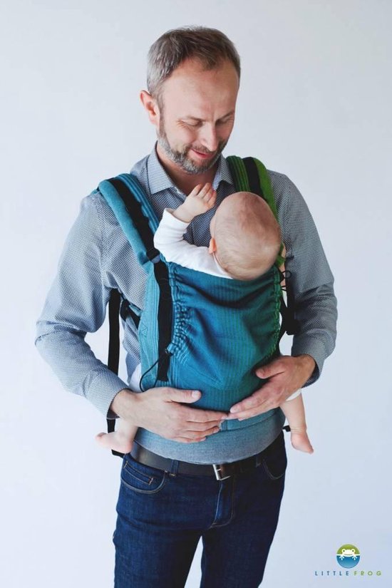 Little Frog draagzak Dark Bazzite 1 - onesize - Draagzak - Blauw, Groen