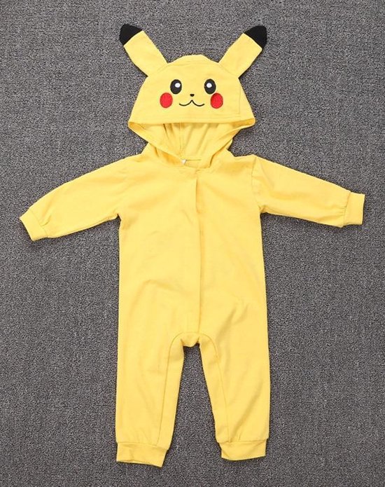 Pikachu romper baby pakje geel - maat 74-80 - Pokémon Go pikachupakje