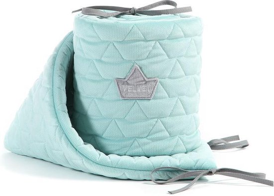 Audrey Mint 180cm - Bedbumper - Bedomrander - Parkomranding - Babybox - Boxbumper