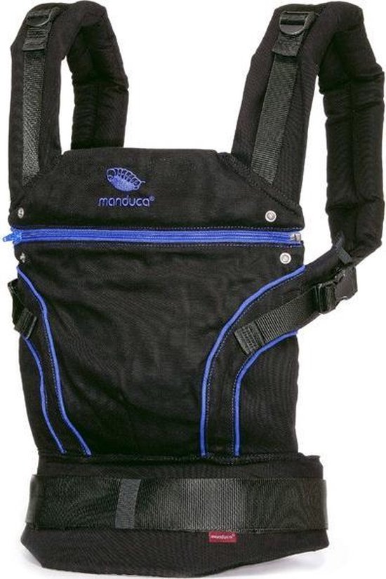 Manduca  babydrager Blackline zwart & blauw