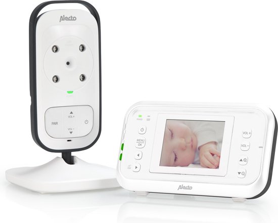 Alecto DVM-73 - Babyfoon met camera - Kleurenscherm - Wit