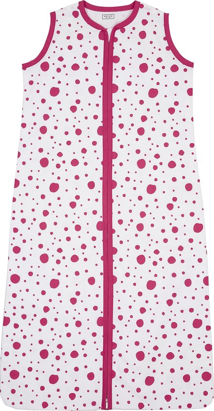 Meyco Dots babyslaapzak - 70 cm - bright pink