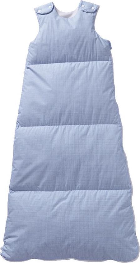 Nicolientje babyslaapzak dons vichy ruitje blauw 70 cm