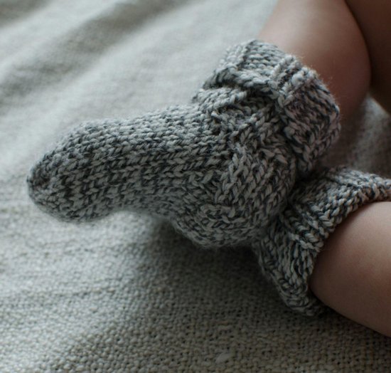 Geiten Wollen Babysokjes, maat L 15 cm