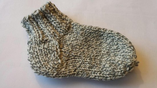 Geiten Wollen Babysokjes korte boord, maat S 10 cm