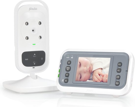 Alecto DVM-76 - Babyfoon met camera - Kleurenscherm - Wit/Antraciet