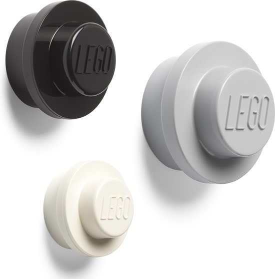 LEGO Iconic Wandhaken - Set van 3 Stuks - Polypropyleen