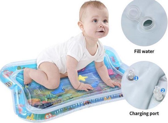 Opblaasbare baby water speelmat - oceaan - babymat
