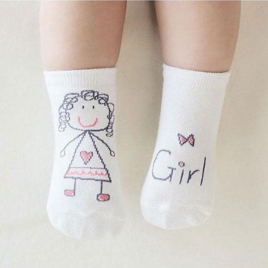 1 Paar Baby Zomersokjes Girl| Sokjes Katoen 0-3 Maanden