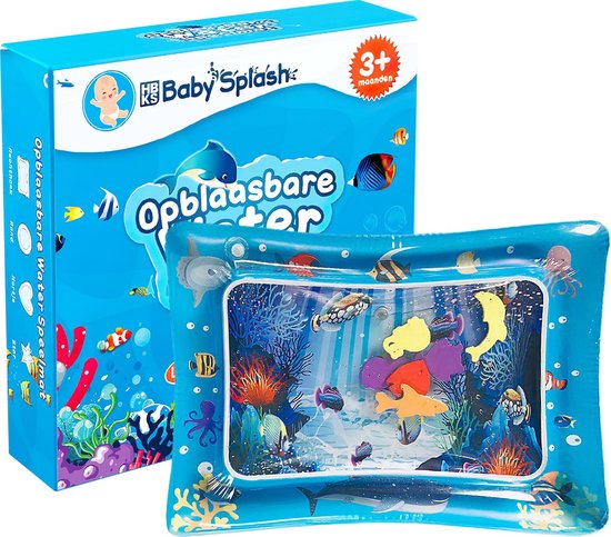 HBKS Baby Splash Water Speelmat – Speelkleed Baby – Speelmat Tummy Time – Opblaasbaar Waterspeelgoed – Babygym Speelmat - Waterspeelmat - Baby Speelgoed 0 jaar – Speelmatten Jongens en Meisjes