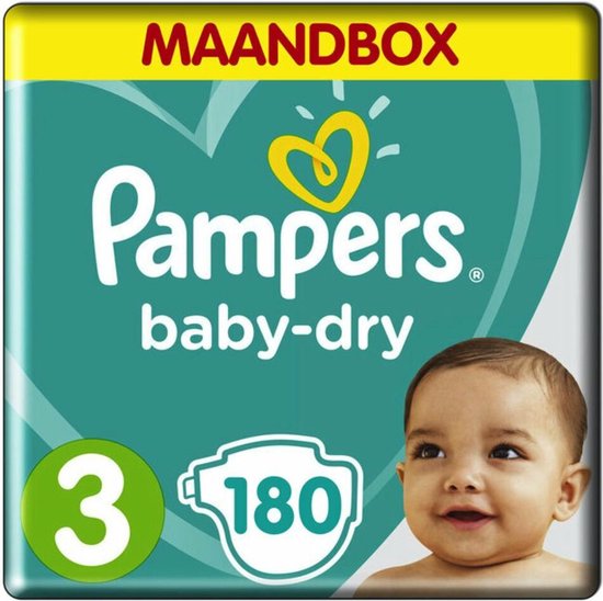 Pampers baby dry maat 3 voordeelbox 180 stuks