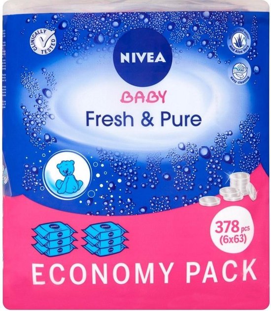 Nivea Babydoekjes Fresh & Pure - 378 doekjes (6x63)