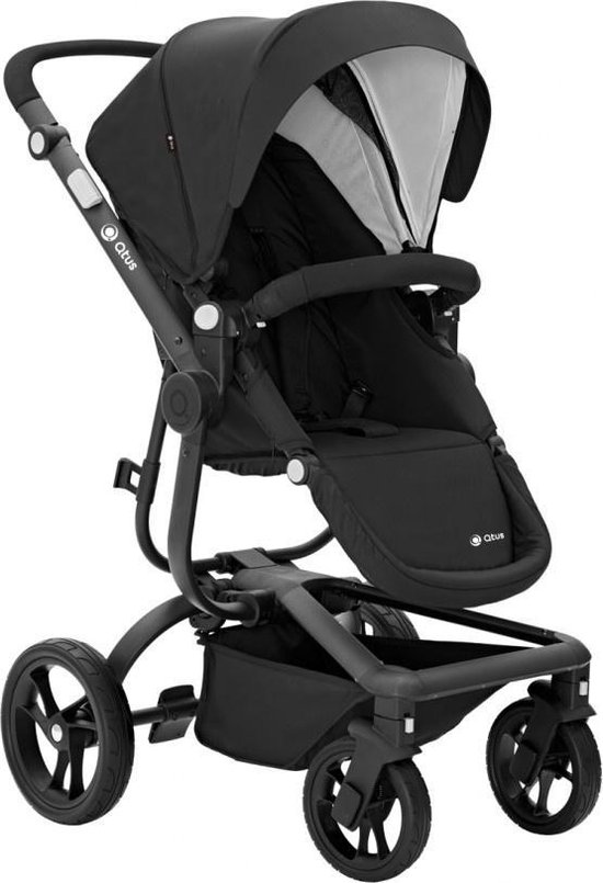 Qtus kinderwagen Spider Black - black frame