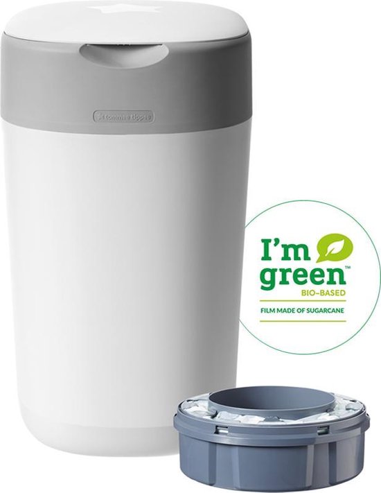 Tommee Tippee Milieuvriendelijke Twist & Click Luieremmer - met 1  Navulcassette - Wit