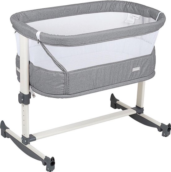 BabyGO Co Sleeper Wieg met schommelfuntie Vivaldi Grey