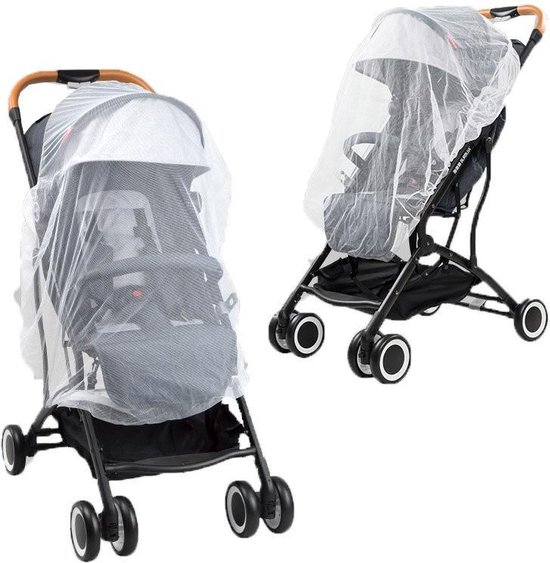 Muskietennet voor Kinderwagen / Klamboe Net Tegen Insecten / Insectennet / Wit