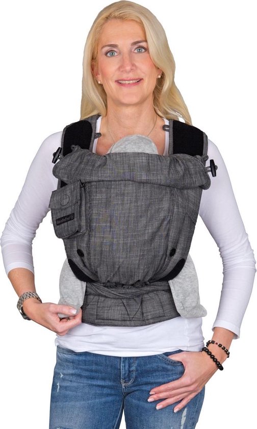 Hoppediz Draagzak Bondolino Plus Denim Zwart