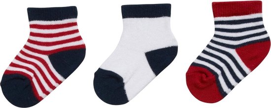 Playshoes Babysokken Original Streep 0-3 Maanden Blauw 3-pack