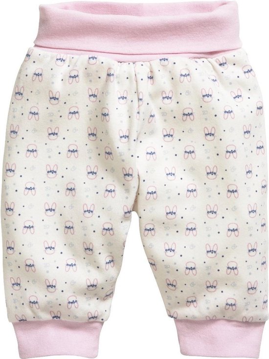 Schnizler Babybroek Interlock Roze Konijn Maat 86